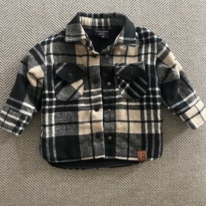 LITTLE BIPSY PLAID BUTTON UP 6-12M